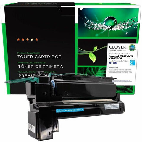 Clover Technologies Group, LLC Clover Imaging Remanufactured Extra High Yield Cyan Toner Cartridge for Lexmark X792