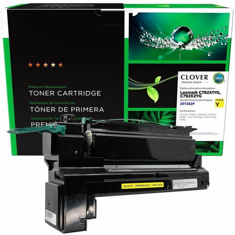 Clover Technologies Group, LLC Clover Imaging Remanufactured High Yield Yellow Toner Cartridge for Lexmark C792