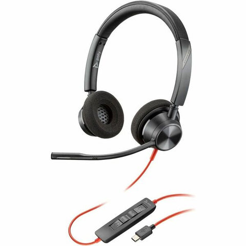 HP Blackwire 3320 Stereo USB-C Headset +USB-C/A Adapter