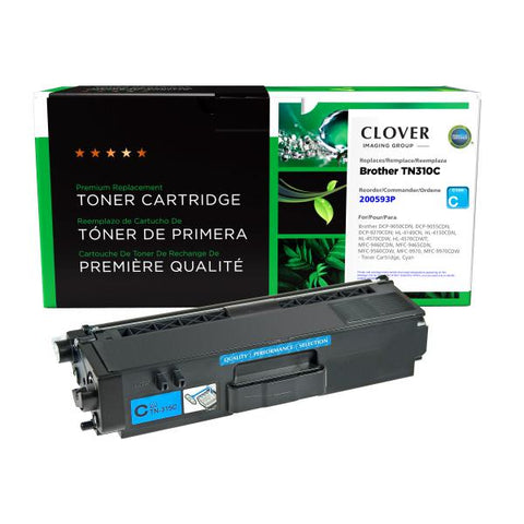 Clover Technologies Group, LLC Remanufactured Cyan Toner Cartridge (Alternative for Brother TN310C) (1500 Yield)