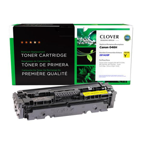 Clover Technologies Group, LLC Clover Imaging Remanufactured High Yield Yellow Toner Cartridge for Canon 1251C001 (046 H)