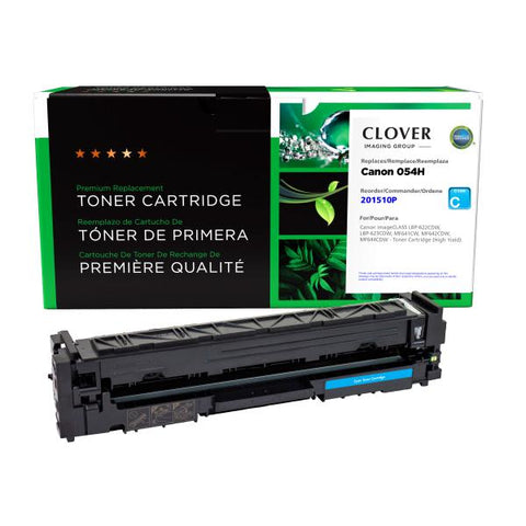 Clover Technologies Group, LLC Clover Imaging Remanufactured High Yield Cyan Toner Cartridge for Canon 3027C001 (054H)