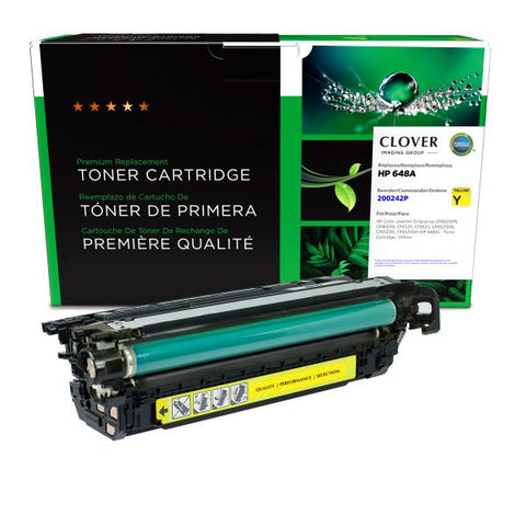 Clover Technologies Group, LLC Remanufactured Yellow Toner Cartridge (Alternative for HP CE262A 648A) (11000 Yield)