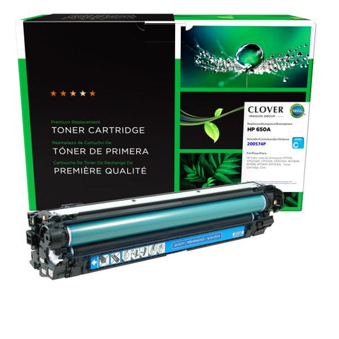 Clover Technologies Group, LLC Remanufactured Cyan Toner Cartridge (Alternative for HP CE271A 650A) (15000 Yield)