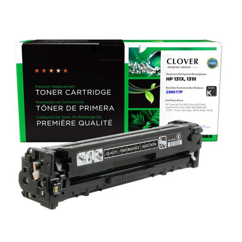 Clover Technologies Group, LLC Remanufactured High Yield Black Toner Cartridge (Alternative for HP CF210X 131X Canon 6273B001AA 131 II) (2400 Yield)