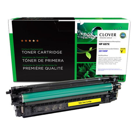 Clover Technologies Group, LLC Clover Imaging Remanufactured High Yield Yellow Toner Cartridge for HP CF472X (HP 657X)