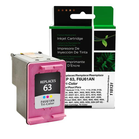 Clover Technologies Group, LLC Tri-Color Ink Cartridge for HP F6U61AN (HP 63)