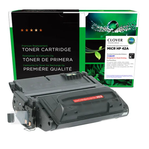 Clover Technologies Group, LLC Remanufactured MICR Toner Cartridge (Alternative for HP Q5942A 42A 02-81135-001) (10000 Yield)