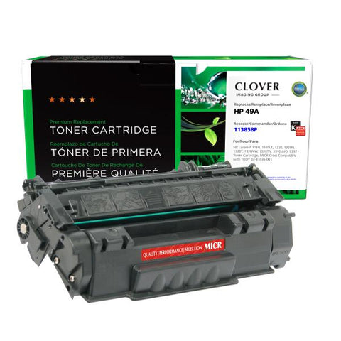 Clover Technologies Group, LLC Remanufactured MICR Toner Cartridge (Alternative for HP Q5949A 49A 02-81036-001) (2500 Yield)