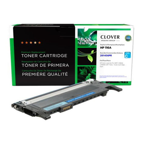 Clover Technologies Group, LLC Clover Imaging Remanufactured Cyan Toner Cartridge (Reused OEM Chip) for HP 116A (HP W2061A)