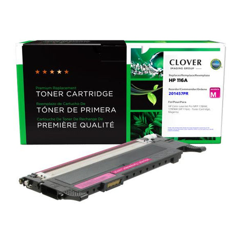 Clover Technologies Group, LLC Clover Imaging Remanufactured Magenta Toner Cartridge (Reused OEM Chip) for HP 116A (HP W2063A)