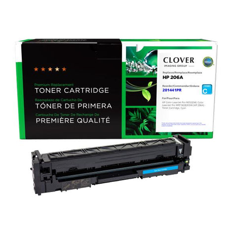Clover Technologies Group, LLC Clover Imaging Remanufactured Cyan Toner Cartridge for HP W2111A (HP 206A)