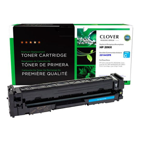 Clover Technologies Group, LLC Clover Imaging Remanufactured High Yield Cyan Toner Cartridge for HP W2111X (HP 206X)