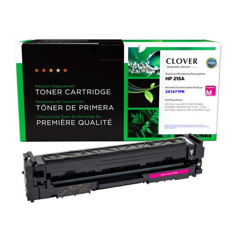 Clover Technologies Group, LLC Clover Imaging Remanufactured Magenta Toner Cartridge (Reused OEM Chip) for HP W2313A (HP 215A)