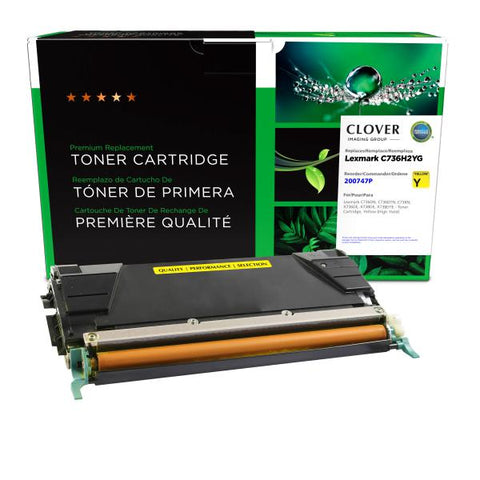 Clover Technologies Group, LLC C736/X736/X738 High Yield Yellow Toner Cartridge