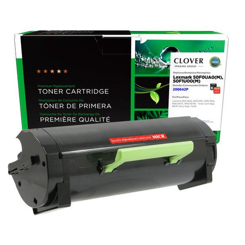 Clover Technologies Group, LLC Remanufactured High Yield MICR Toner Cartridge (Alternative for Lexmark 50F0UA0 50F1U00) (20000 Yield)