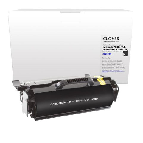 Clover Technologies Group, LLC Remanufactured High Yield Toner Cartridge (Alternative for Lexmark T650H11A T650H21A T650H04A X651H11A X651H21A) (25000 Yield)