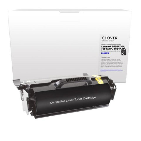 Clover Technologies Group, LLC Remanufactured Extra High Yield Toner Cartridge (Alternative for Lexmark T654X11A T654X04A X654X21A X654X11A) (36000 Yield)