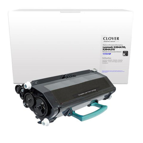Clover Technologies Group, LLC Remanufactured Toner Cartridge (Alternative for Lexmark X264A11G X264A21G) (3500 Yield)