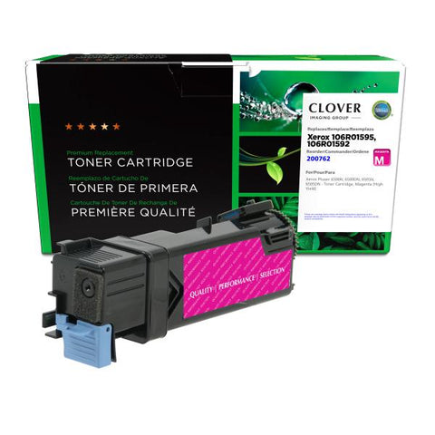 Clover Technologies Group, LLC Remanufactured High Yield Magenta Toner Cartridge (Alternative for Xerox 106R01595 106R01592) (2500 Yield)