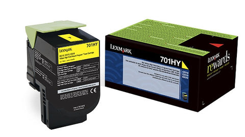 Lexmark (701HY) High Yield Yellow Return Program Toner Cartridge (3000 Yield)