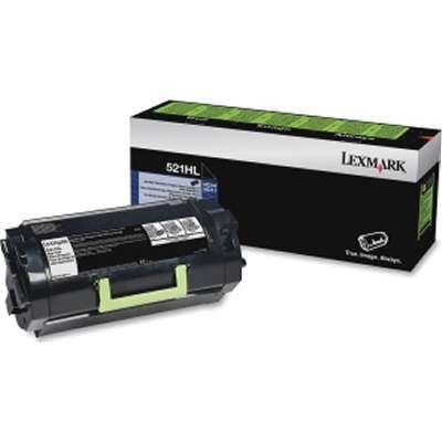 Lexmark (521HL) High Yield Return Program Toner Cartridge for Label Applications (25000 Yield)