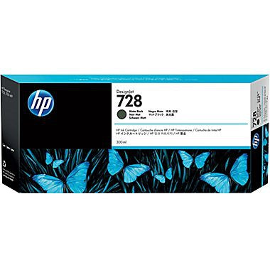 HP 728 (F9J68A) Matte Black Original Ink Cartridge (300 ml)