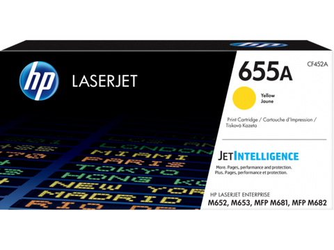 HP 655A (CF452A) Yellow Original LaserJet Toner Cartridge (10500 Yield)