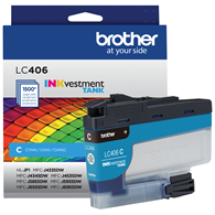 Brother INKvestment Tank Standard-yield Ink, Cyan, Yields approx. 1,500 pages