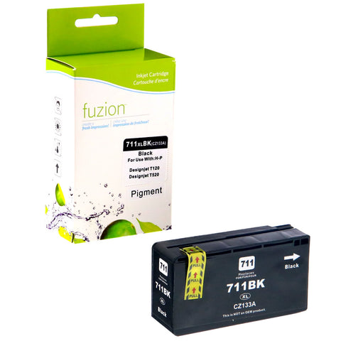 Fuzion HP 711 (CZ133A) Compatible HY Pigment Inkjet - Black