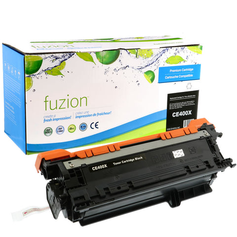 Fuzion HP CE400X (507X) Remanufactured Toner - Black