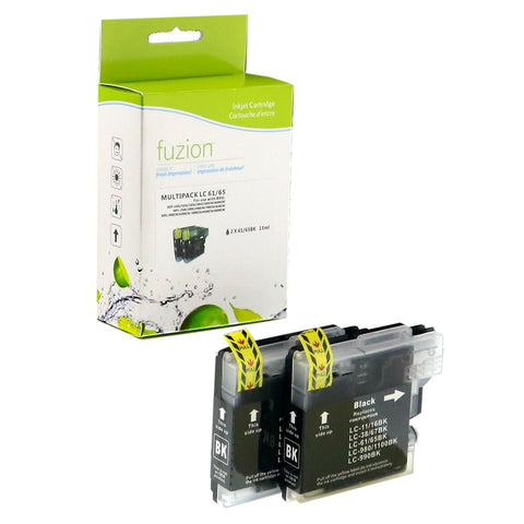 Fuzion Brother LC612PKS Compatible Inkjets - 2/Black