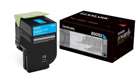 Lexmark (800S2) Cyan Toner Cartridge (2000 Yield)
