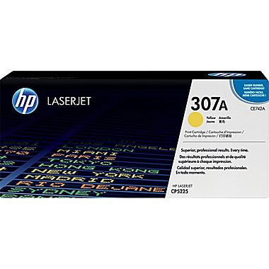HP 307A (CE742A) Yellow Original LaserJet Toner Cartridge (7300 Yield)