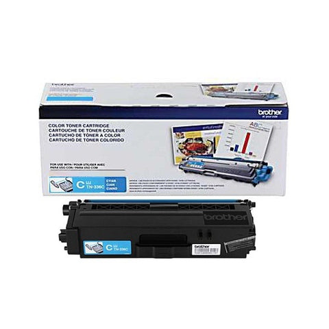 Brother OEM Brother  (TN336C) Toner Cartridge, Cyan, 3.5K High Yield