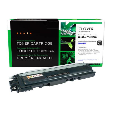 Clover Technologies Group, LLC Remanufactured Black Toner Cartridge (Alternative for Brother TN210BK) (2200 Yield)