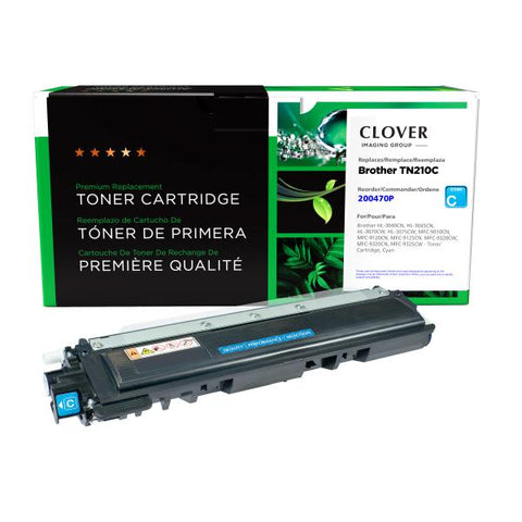 Clover Technologies Group, LLC Remanufactured Cyan Toner Cartridge (Alternative for Brother TN210C) (1400 Yield)