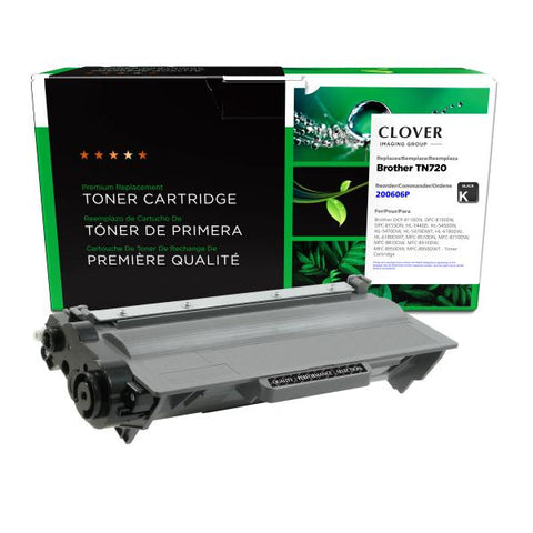 Clover Technologies Group, LLC Remanufactured Toner Cartridge (Alternative for Brother TN720) (3000 Yield)