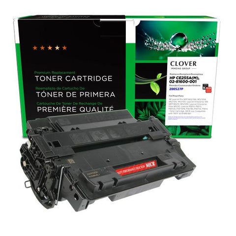 Clover Technologies Group, LLC Remanufactured MICR Toner Cartridge (Alternative for HP CE255A 55A) (6000 Yield)