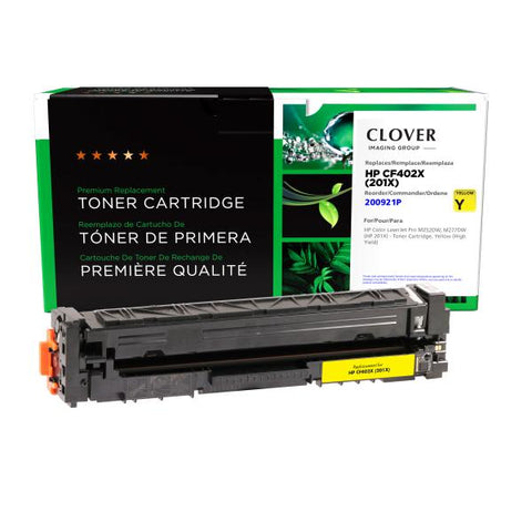 Clover Technologies Group, LLC Remanufactured High Yield Yellow Toner Cartridge (Alternative for HP CF402X 201X) (2300 Yield)