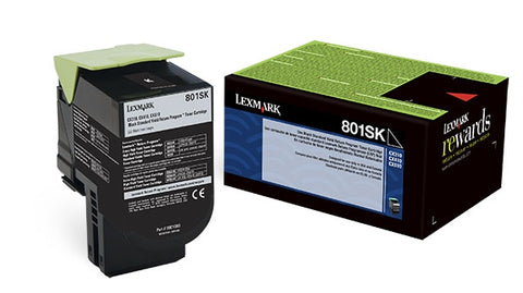 Lexmark International, Inc (801SK) CX310 CX410 CX510 Black Return Program Toner Cartridge (2500 Yield)