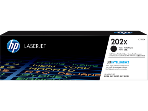 HP 202X (CF500X) Color LaserJet Pro M254 MFP M281 High Yield Black Original LaserJet Toner Cartridge (3200 Yield)