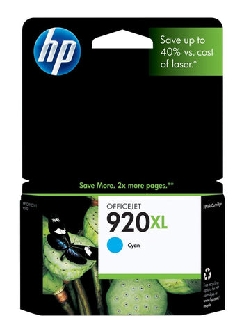 HP HP 920XL (CD972AN) High Yield Cyan Original Ink Cartridge (700 Yield)