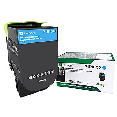 Lexmark CS317 CS417 CS517 CX317 CX417 CX517 Cyan Return Program Toner Cartridge (2300 Yield)