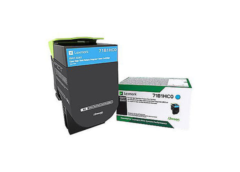 Lexmark CS417 CS517 CX417 CX517 Cyan High Yield Return Program Toner Cartridge (3500 Yield)
