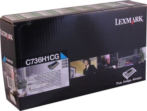 Lexmark International, Inc C736 X736 X738 High Yield Cyan Return Program Toner Cartridge (10000 Yield)