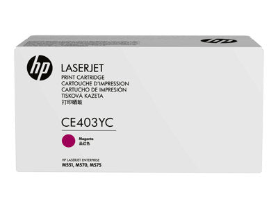 HP 507A (CE403YC) Color LaserJet M551 Enterprise 500 MFP M570 M575 M575c Optimized Yield Magenta Original LaserJet Contract Toner Cartridge (7800 Yield)