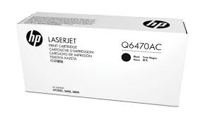 HP 501A (Q6470AC) Color LaserJet 3600 3800 CP3505 Black Original LaserJet Contract Toner Cartridge (6000 Yield)