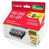 Canon, Inc 2945B007 Ink Cartridge Pack, include: PGI-220 Black ink tank, CLI-221 Blac