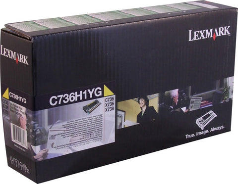 Lexmark International, Inc C736 X736 X738 High Yield Yellow Return Program Toner Cartridge (10000 Yield)